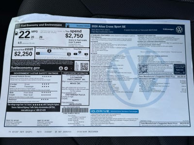 2026 Volkswagen Atlas Cross Sport 2.0T SE